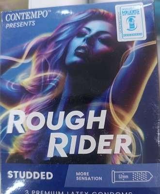 Rough Rider studded sensation Contempo premium latex condoms 3s KEBS