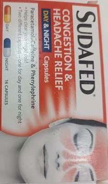 Sudafed Day Night congestion headache capsules 16s